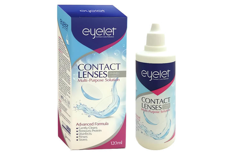 محلول شستشو و نگهداری لنز آی لت Eyelet contact lenses