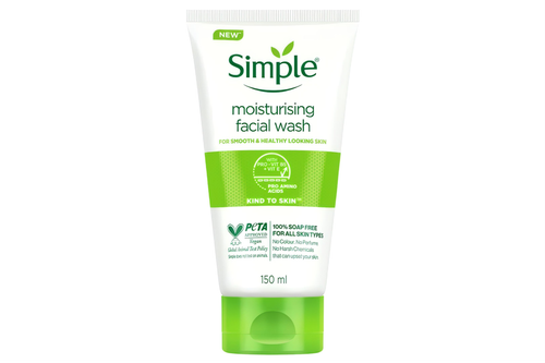 ژل شستشوی مرطوب کننده سیمپل مدل moisturising حجم ۱۵۰ میلی لیتر