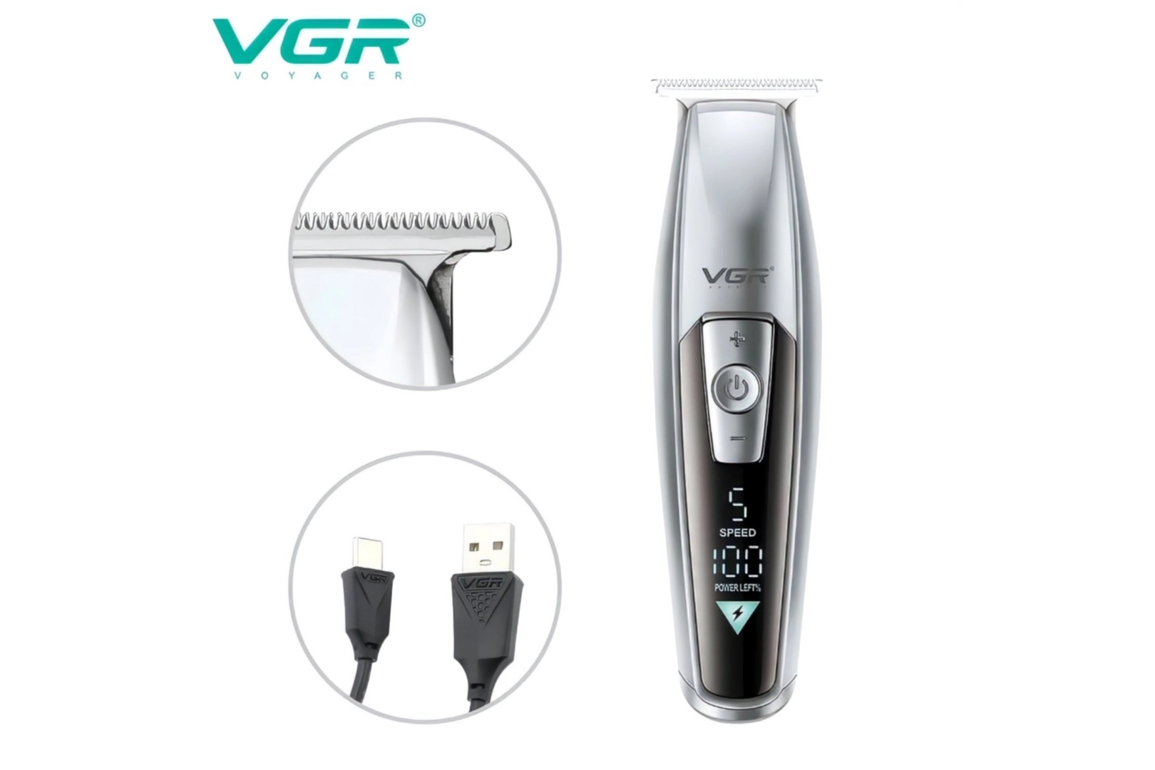 ماشین اصلاح موی سر و صورت وی جی ار VGR مدل V-970