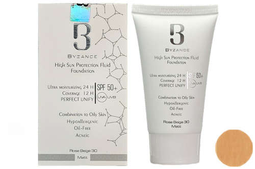 خرید و قیمت ضد آفتاب بیزانس Rose Beige 30 Matt حجم ۴۰ میلی لیتر