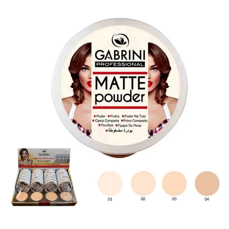 رنگبندی پنکک gabrini matte powder