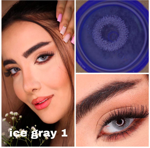 لنز کره ای یکساله نیوویژن پرو ice gray 1
