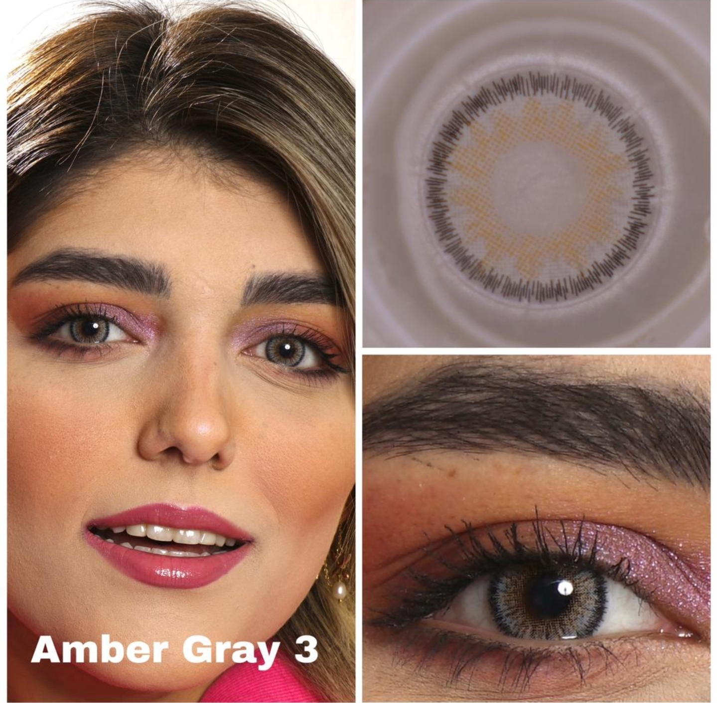لنز کره ای یکساله نیوویژن پرو amber gray 3
