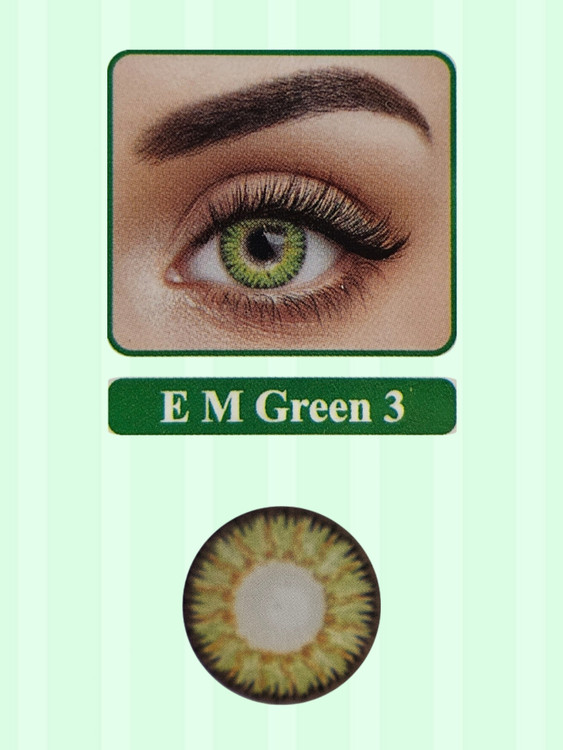 لنز نیوویژن پرو کره ای یکساله رنگ e m green 3