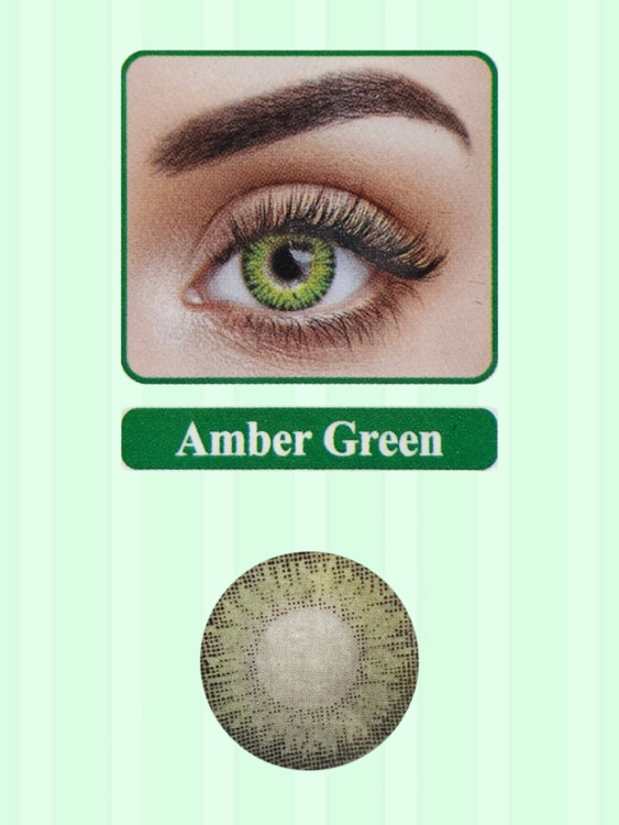 لنز نیوویژن پرو کره ای یکساله رنگ amber green