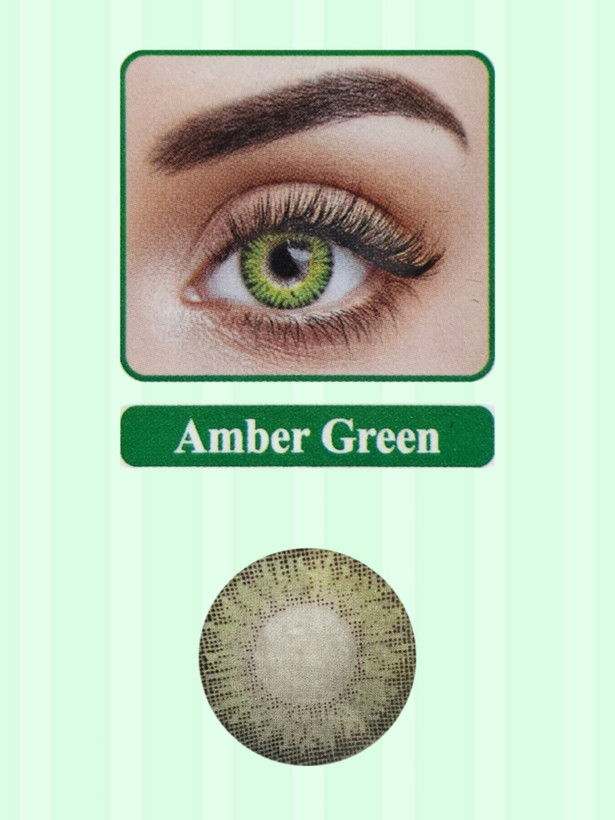 لنز نیوویژن پرو کره ای یکساله رنگ amber green
