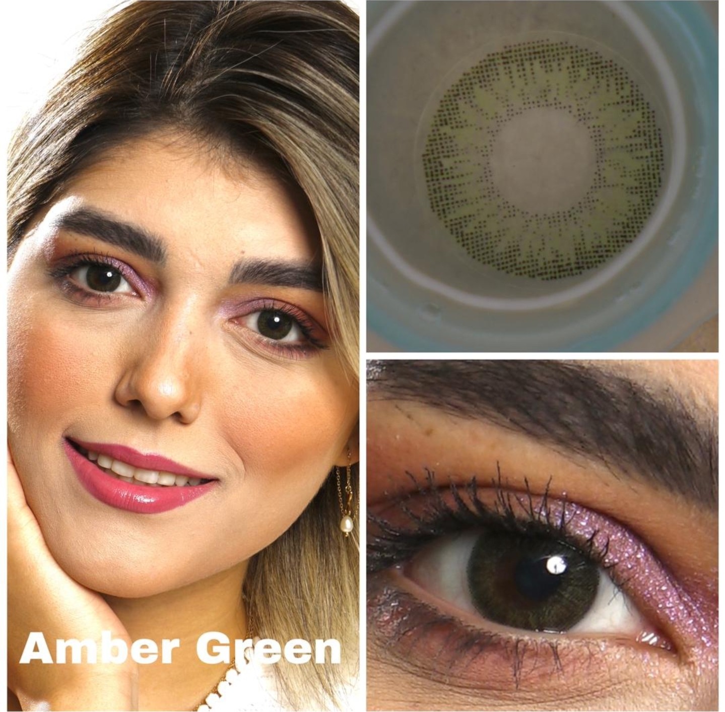 لنز کره ای یکساله نیوویژن پرو amber green