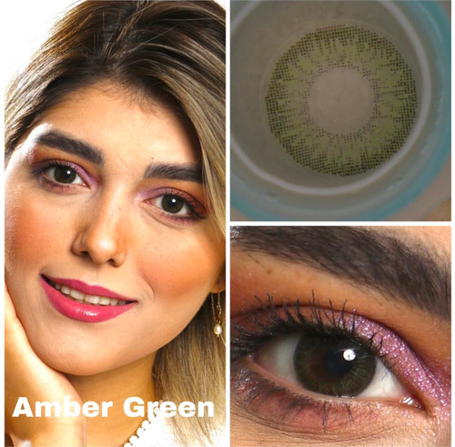 لنز کره ای یکساله نیوویژن پرو amber green