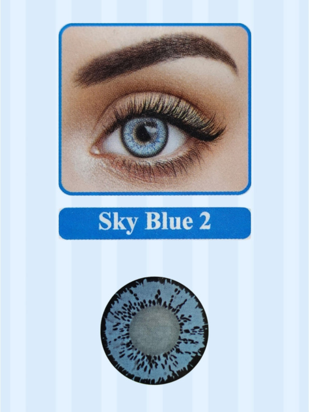 لنز نیوویژن پرو کره ای یکساله رنگ sky blue 2