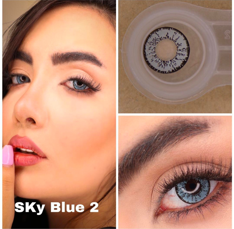 لنز کره ای یکساله نیوویژن پرو sky blue 2