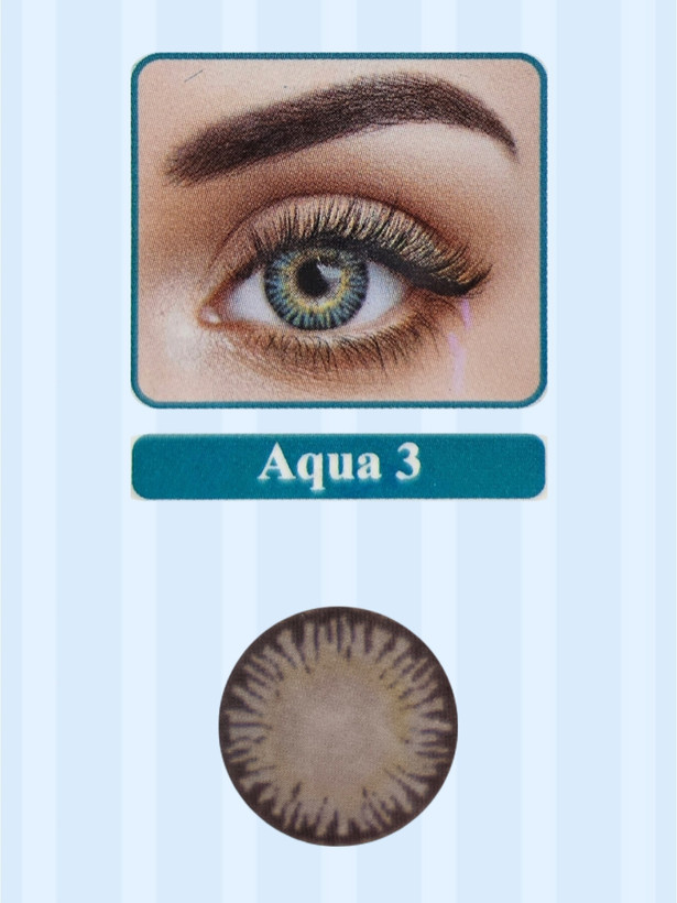 لنز نیوویژن پرو کره ای یکساله رنگ aqua 3