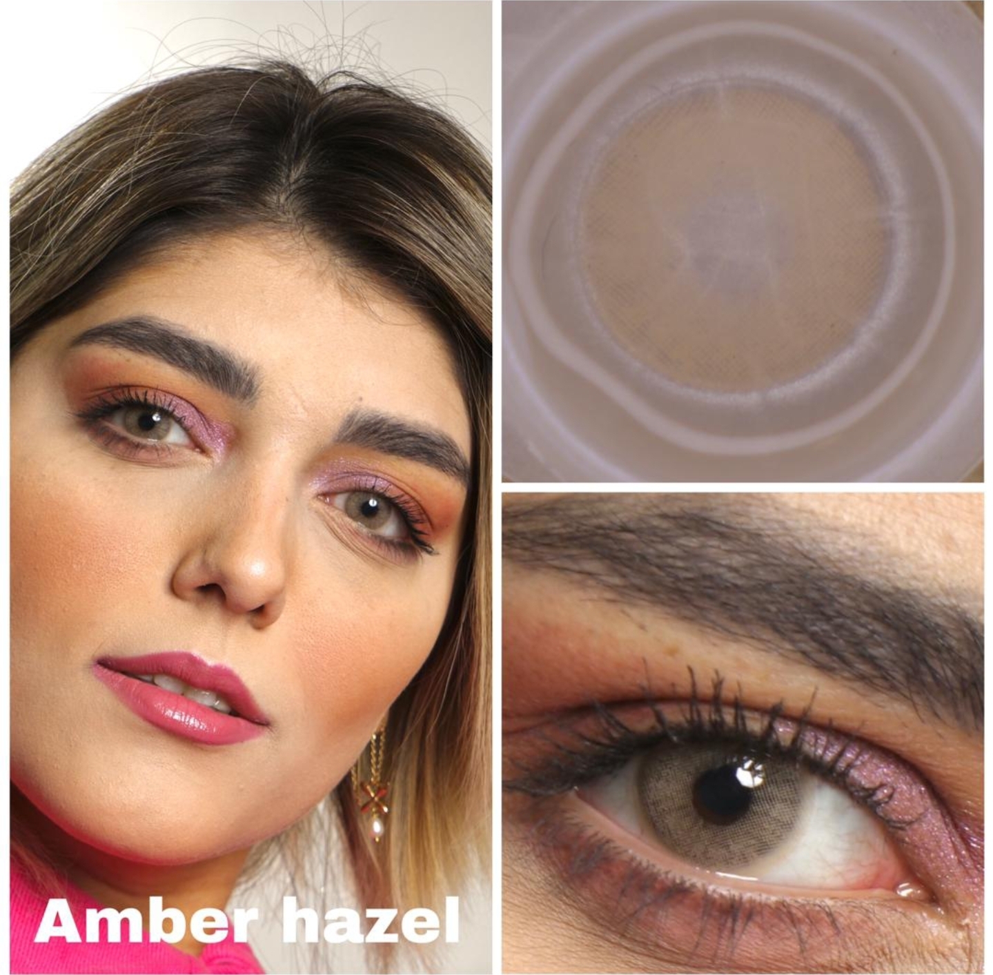 لنز کره ای یکساله نیوویژن پرو amber hazel