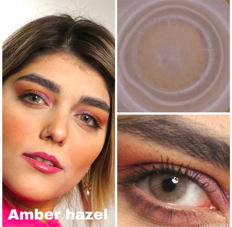 لنز کره ای یکساله نیوویژن پرو amber hazel