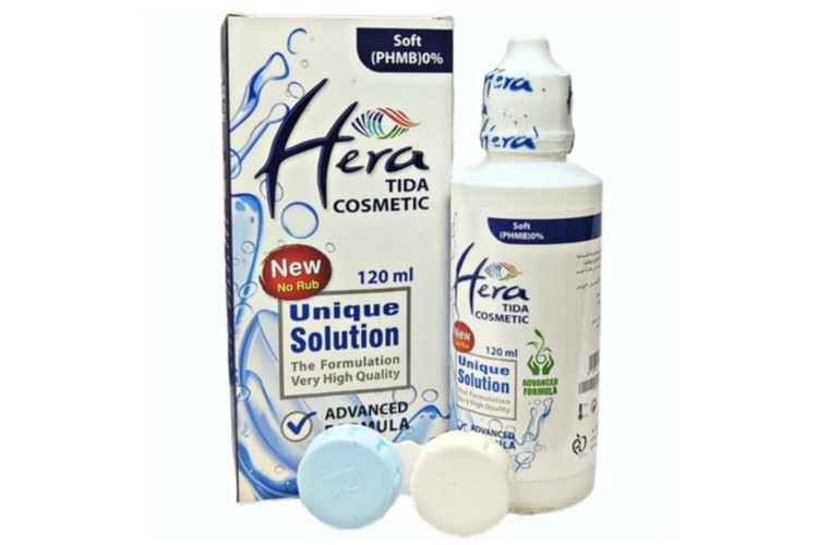 محلول شستشو و نگهداری لنز هرا مدل Hera washing Solution حجم 120 میلی لیتر